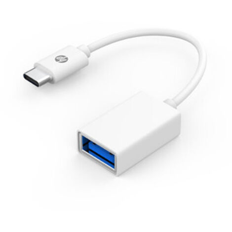hp dhc - tc105 - usb 3.0 - type - c - otg 3.1 câble adaptateur 5v - 3a - 9v - 2a - 12v - 1.5a - blanc