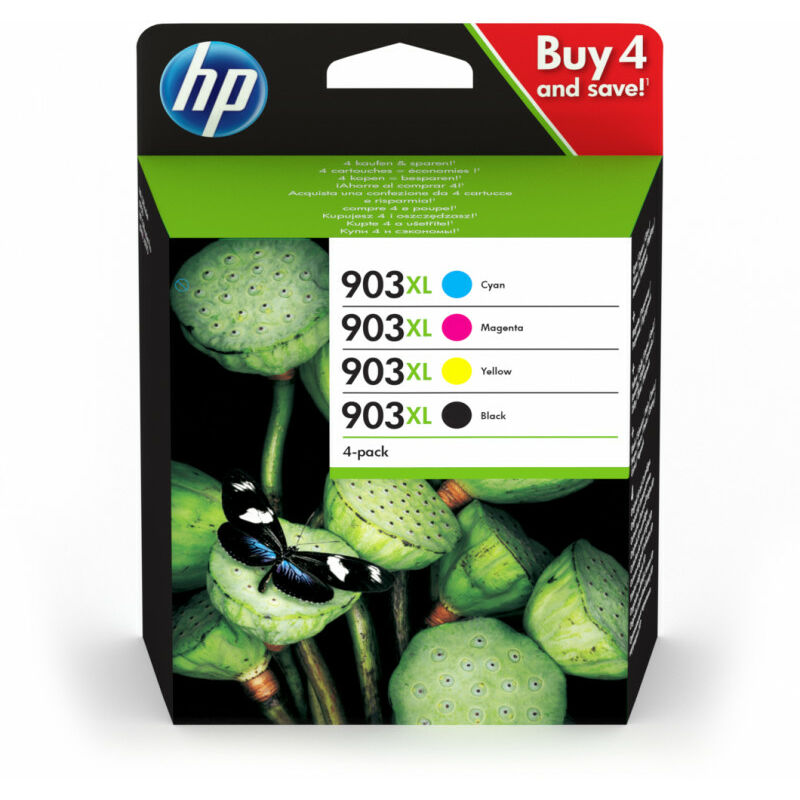 Hewlett Packard HP 903XL - Original - Encre à pigments - Noir - Cyan - Magenta - Jaune - HP - HP OfficeJet 6950/6960/6970 AiO - 4 pièce(s) (3HZ51AE)