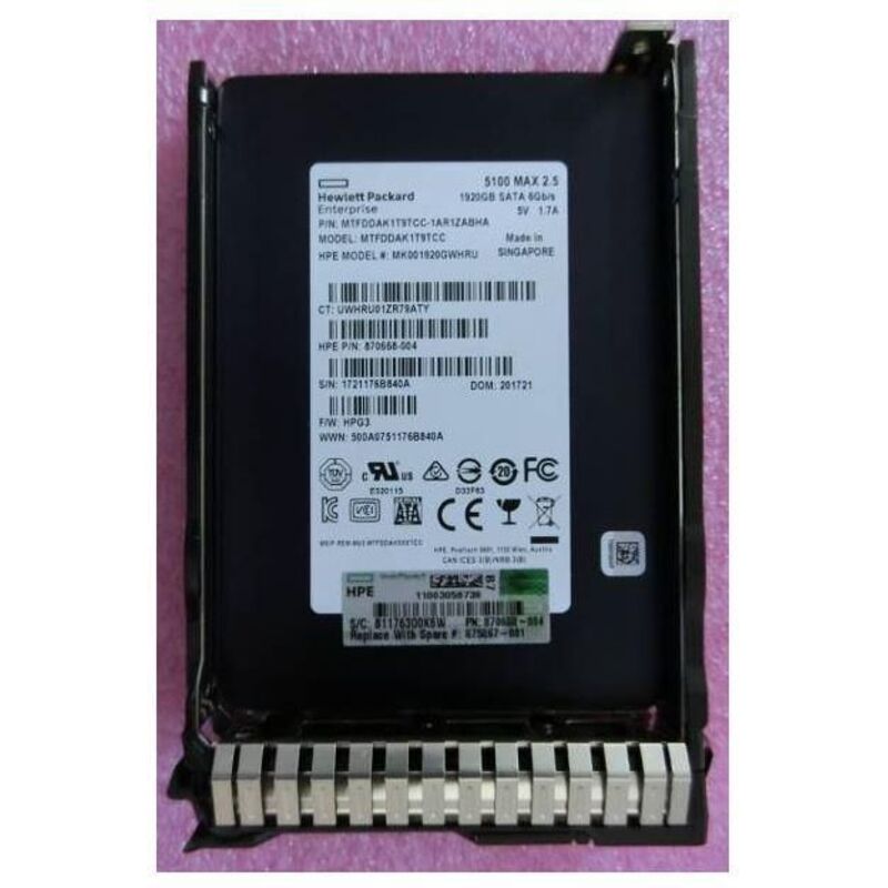 HPE - SSD 1,92To SATA - HP/N : P06573-001 - Neuf EUR 315,00 - FR