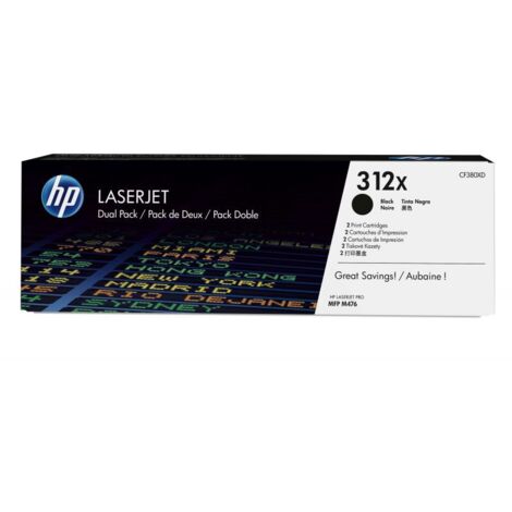 HP LaserJet nº312X Pack 2 Toner Negro Alta Capacidad