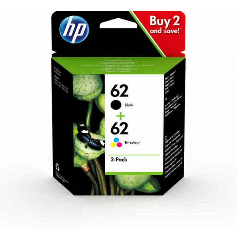 

Cartucho de Tinta Original 62 Negro Tricolor - HP