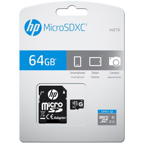 HP Tarjeta Memoria MicroSD HC U1 -64GB