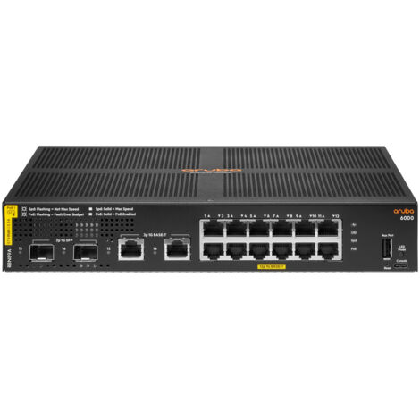 HPE Aruba 6000 Switch di Rete Gestito 12 Porte PoE R8N89A