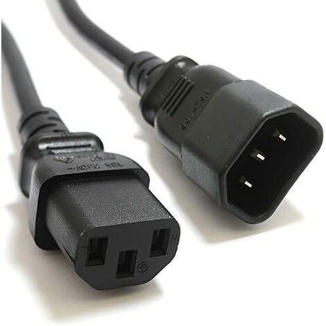 Cable de alimentación RS PRO Negro de 2m, con. A IEC C13
