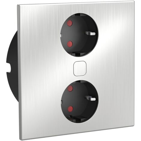 HPF elektrische Steckdose mit Schutzkontaktstecker, Schuko Anschluss in Edelstahl