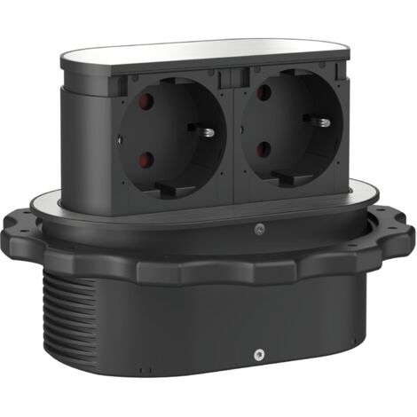 HPF Steckdose Piccolino in Edelstahl versenkbar