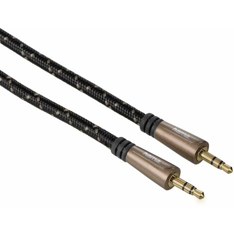HQ Klinken-Kabel 3,5mm vergoldet 3m Braun