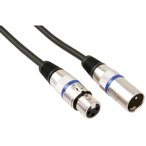 HQ-Power Cable xlr, 1 x xlr macho, 1 x xlr hembra, 1 m, ideal para transmisión de sonido