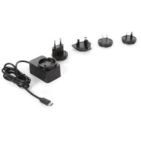 HQ-Power Cargador Compacto con conexión USB-C, con 4 enchufes de Viaje, Apto para Australia, Europa, Reino Unido y EE.UU., 5 V 2,5 A 15 W, Muy bajo Consumo de energía, diseño Compacto, Ideal para