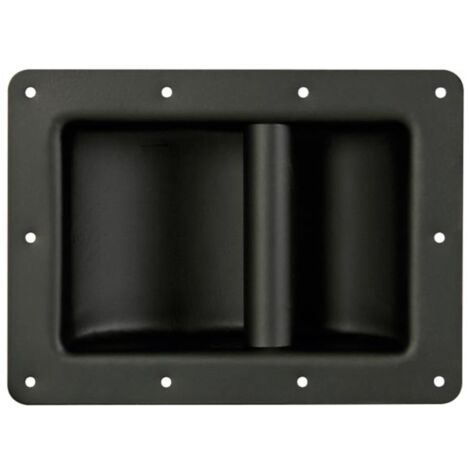 HQ-Power Mango para el gabinete de Altavoces, Resistente, Rectangular, plástico, 220 x 160 mm, Negro