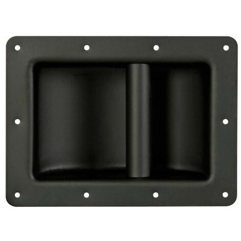 HQ-Power Poignée pour caisson de haut-parleur, robuste, rectangulaire, en plastique, 220 x 160 mm, noire