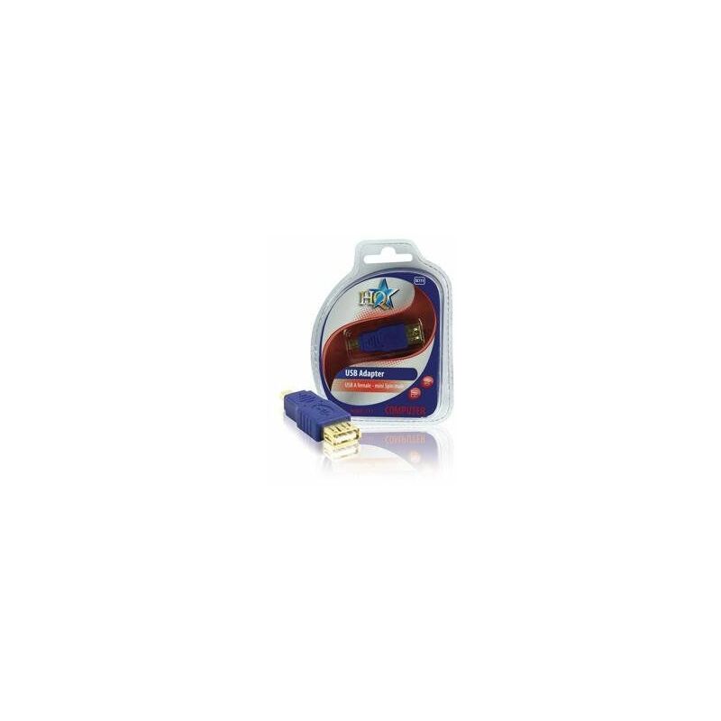 

HQ SC-111 - Adaptador para cable (USB A, Mini USB 5pin, Azul, Macho/hembra, Oro, PVC)