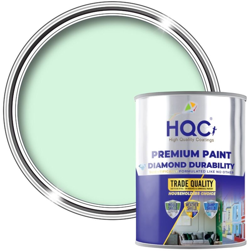 Hqc Durable Kitchen Matt Paint - Washable, Grease & Stain Resistant - Mint Green - 1L