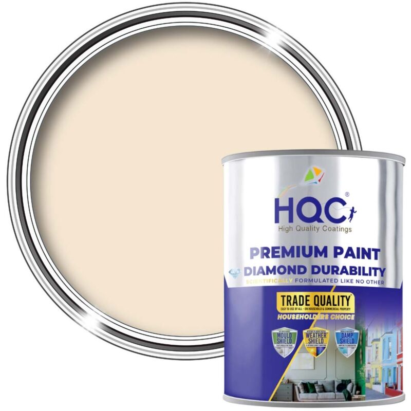 Hqc Durable Kitchen Matt Paint - Washable, Grease & Stain Resistant - Magnolia - 1L
