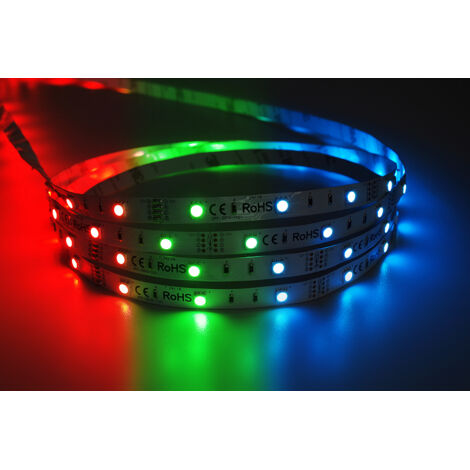 HQS-14.4W-60LED-RGB-WP-12V-5m : Bande LED professionnelle 14,4 W/m, 12 V, 60 LED, 5050, RGB, IP64