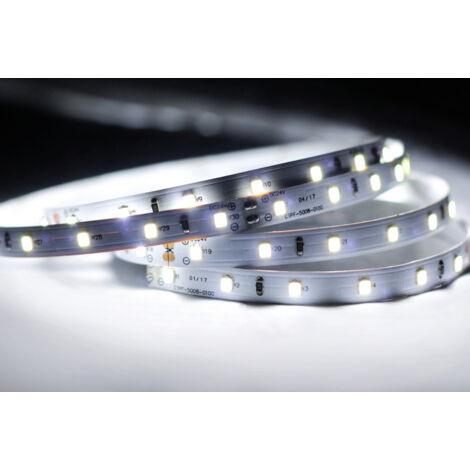 HQS-6W-60LED-W-12V-5m : Ruban LED professionnel 6 W/m, 12 V, 60 LED blanc 2835, 6500 K, IP33