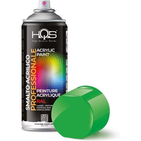 HQS Bomboletta di Vernice Spray Acrilica Ral 6018 - Verde Giallo