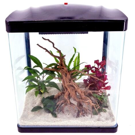 HR-300 Nano Aquarium Schwarz – Komplettaquarium mit LED
