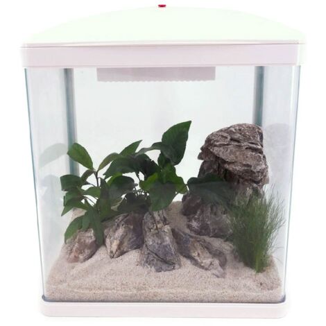 HR-300 Weiß Nano Aquarium – Komplettaquarium mit LED