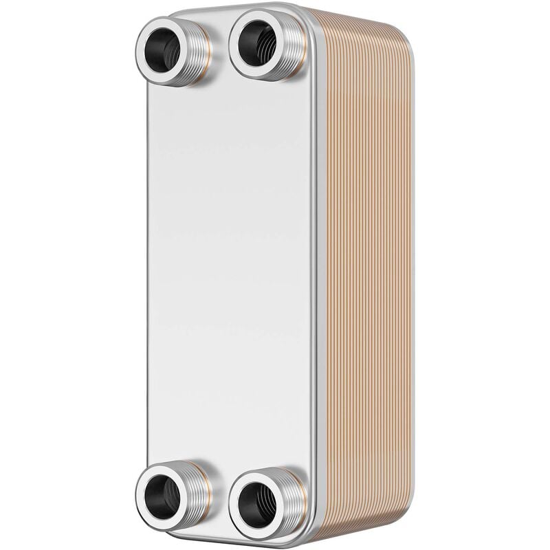 Wiltec - changeur de chaleur thermique avec 30 plaques – 286 x 116 x 862 mm – max. 175 kW – 1,5 l par passe – en Acier inoxydable – pour Eau Solaire