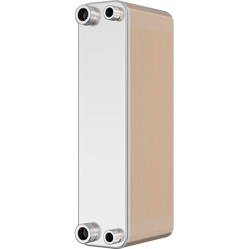 Wiltec - changeur de chaleur thermique avec 50 plaques – 315 x 73 x 1310 mm – max. 210 kW – 2 l par passe – en Acier inoxydable – pour Eau Solaire