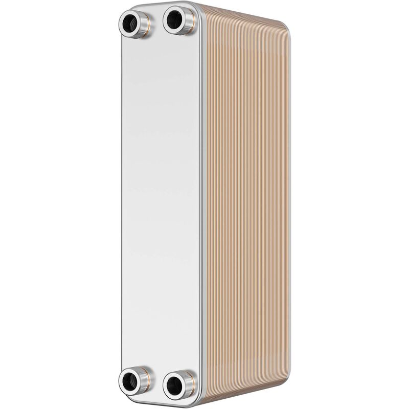 Wiltec Échangeur de chaleur thermique avec 60 plaques – 529 x 124 x 1534 mm – max. 660 kW – 6,66 l par passe – en Acier inoxydable – pour Eau Solaire