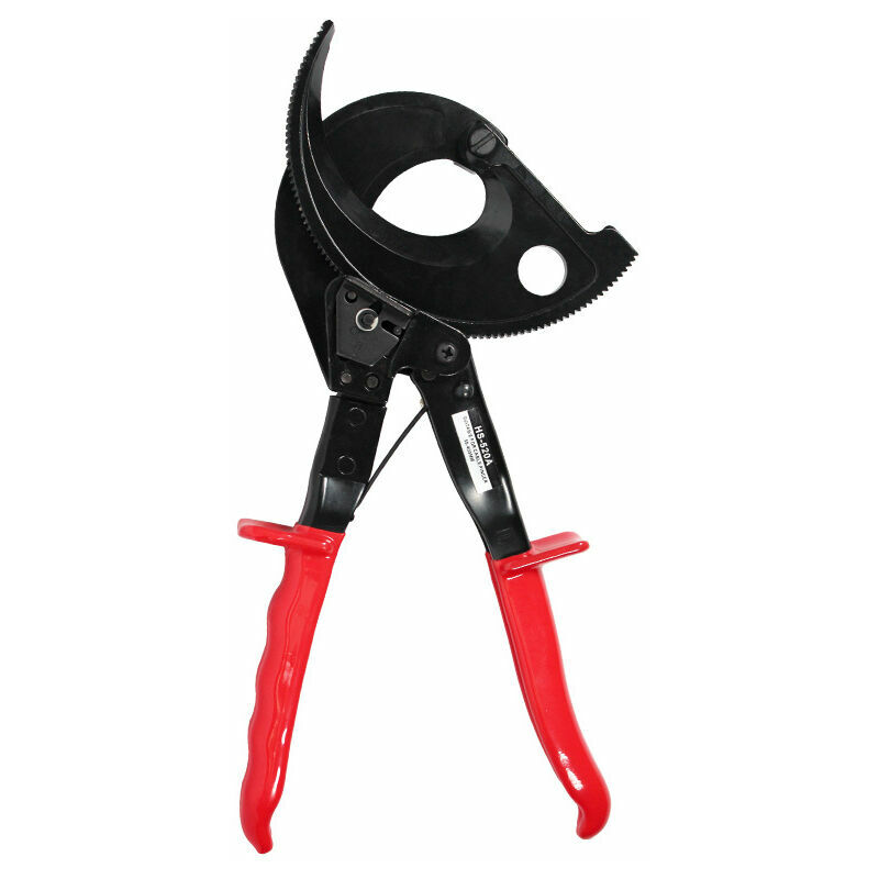 Csparkv - HS-520A Coupe-câble à cliquet auto-ajustable jusqu'à 400 mm² max en aluminium et cuivre,Coupe-boulons isolés pour engrenages, rouge, une
