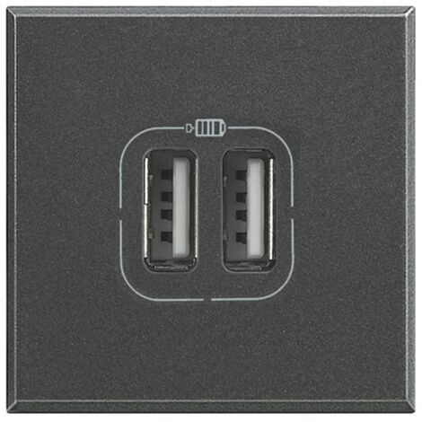 Hs4285C2 Enchufe Conector USB Doble Color Antracita Axolute