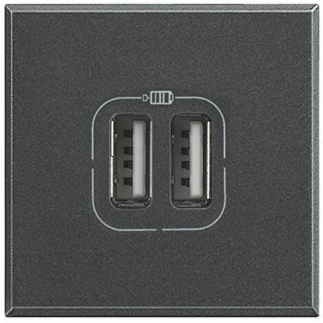 Hs4285C2 Presa Connettore Usb Doppio Colore Antracite Axolute