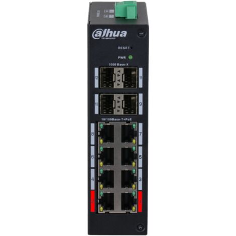 HS4412-8ET-96 - Switch hardened managed 12 porte (8 PoE 96 W) DinR