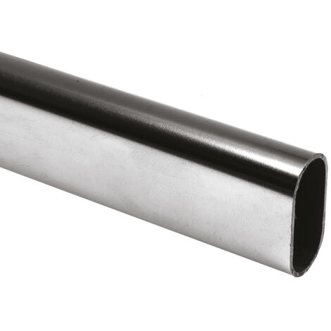 HSI Konfektionsrohr, oval à 1,20m, verchromt, 30x15x1,0mm, 1 STK