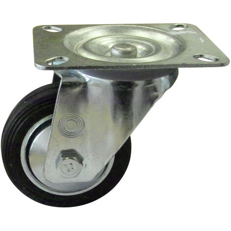 HSI Lenkrolle mit, Platte, Eisen, verzinkt, 100mm, 1 STK