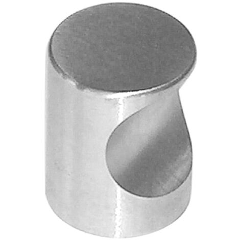 HSI Möbelknopf, Mulde, Edelstahl, gebürstet, 21x26mm, 1 STK