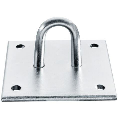 HSI Schwerlast-Öse, auf Platte, Eisen, verzinkt, 80x80x4mm, 1 STK