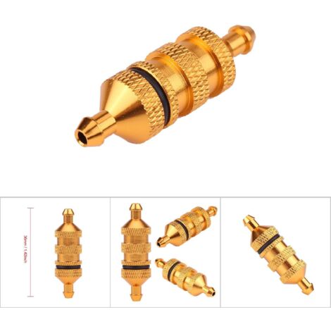 HSP Nitro-Kraftstofffilter aus Aluminiumlegierung für 1/8 1/10 RC-Cars (Gold)