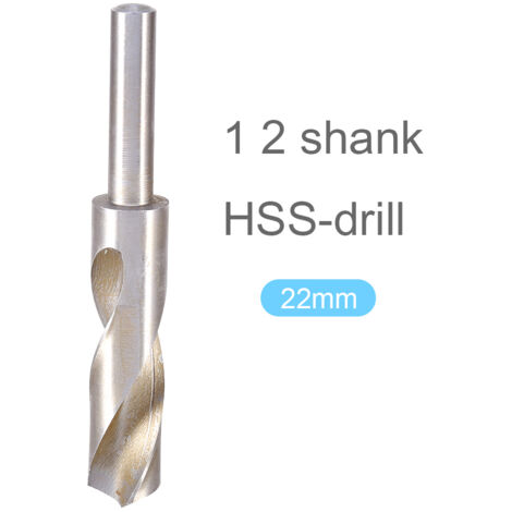 HSS 4241 22-mm-Spiralbohrer für Stahl und Hartmetall, 1/2"-Zylinderschaft für Säulenbohrmaschinen und Industriebohranlagen