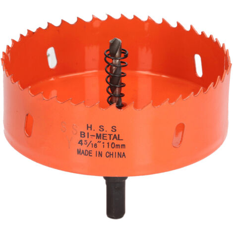 HSS-Bimetall-Bohrer für Holz, Metall und PVC mit verstärktem Dorn - 110 mm (4 5/16 Zoll)