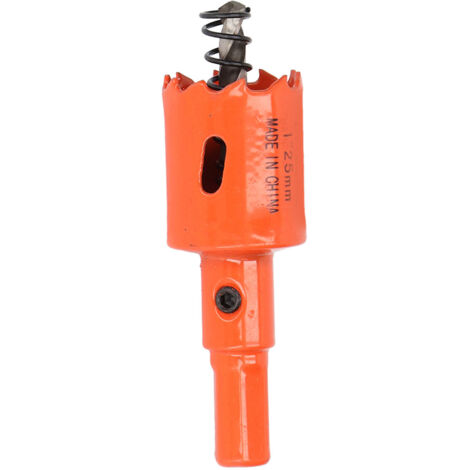 HSS-Bimetall-Kernbohrer für Metall und Holz, 25 mm Durchmesser mit Dorn
