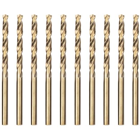 HSS-Co 10pcs 4.0mm Foret Hélicoïdal Professional Forets à Métaux en Acier Inoxydable, Standard DIN 338