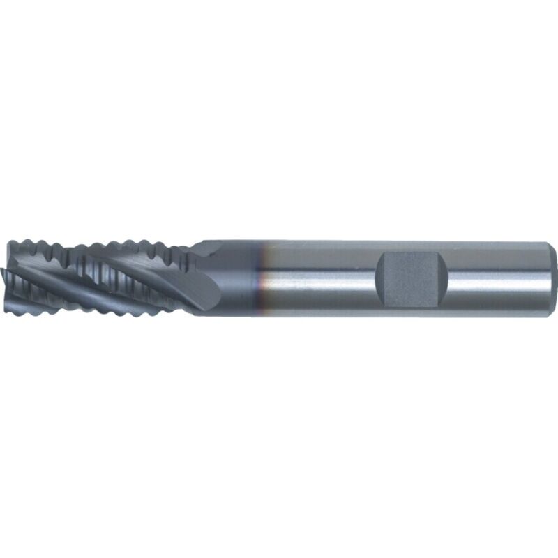 Swisstech - 10.0 Weldon Standard Coarse Rough End Mill - TiAlN