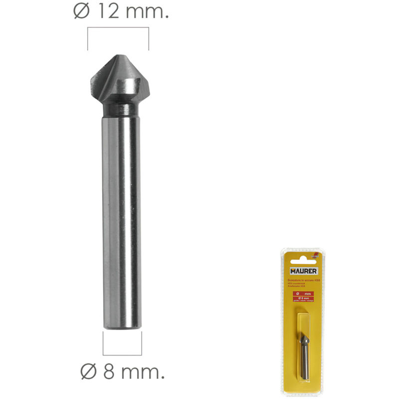 Image of Fresa Vaciadora HSS Ø 12 mm. Para Taladro / Fresadora