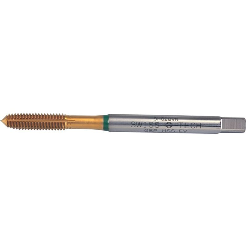 M10X1.5 Green F/Less 371HSS-EV TiN Tap - Swisstech