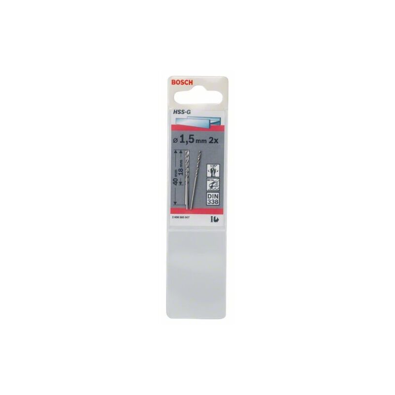 

Hss-G Din338: 1,5 X 18 X 40: 2 Uds - Bosch