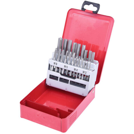 HSS Handgewindebohrer-Satz M, Stahlblechkassette 21-tlgM3-M12