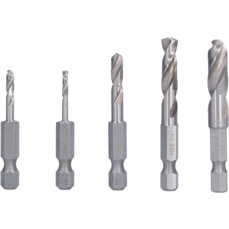 HSS-Hochgeschwindigkeits-Sechskantbohrer-Set – 5 robuste Teile