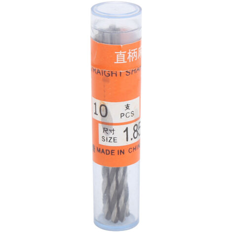 HSS-Hochgeschwindigkeitsbohrer-Set – 10-teilig, gerade Spitze für industrielle Bohrungen (1,85 mm)
