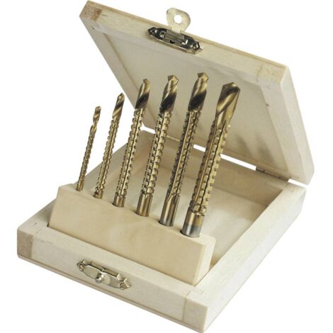 HSS Jeu de forets à fraiser pour métal 6 pièces 54606 TiN N/A 1 set