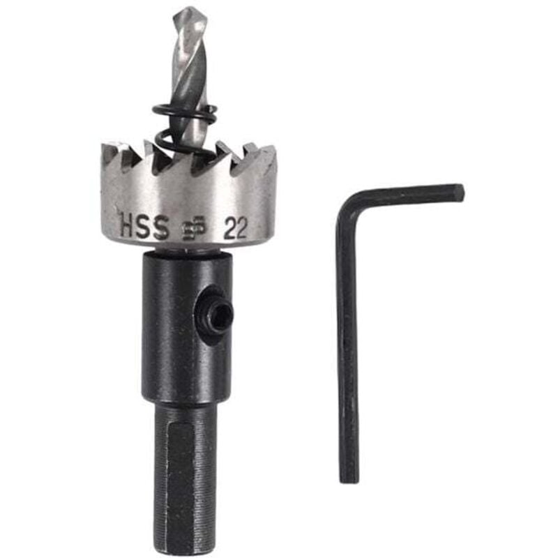 Image of HSS-Lochsägen zum Bohren von Stahl, geeignet für Holz, Legierungsmetallschneider, 22 mm