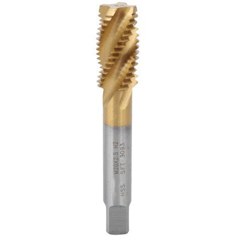 HSS M20 x 2,5 mm Kobalt-Hochgeschwindigkeits-Spiralgewindebohrer – Gold/Silber Handwerkzeug