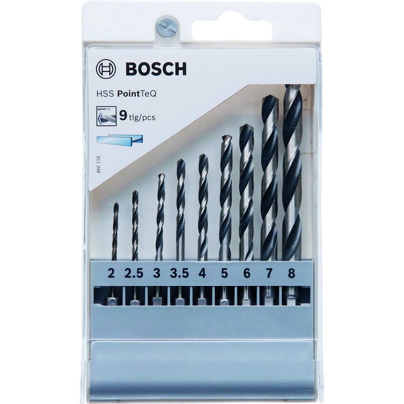 

Bosch HSS PointTeQ Hex: Set 9 uds 2607002826